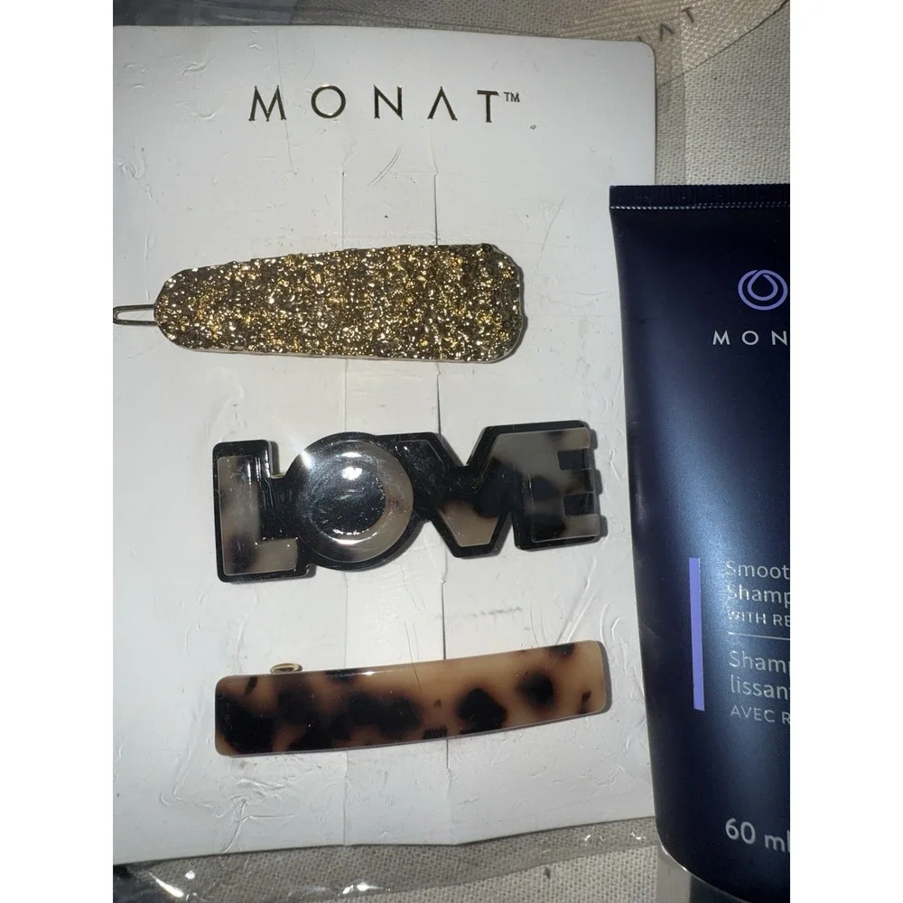 3 Piece Monat Hair Gift Soothing Shampoo & Deep‎ Conditioner With Clips A